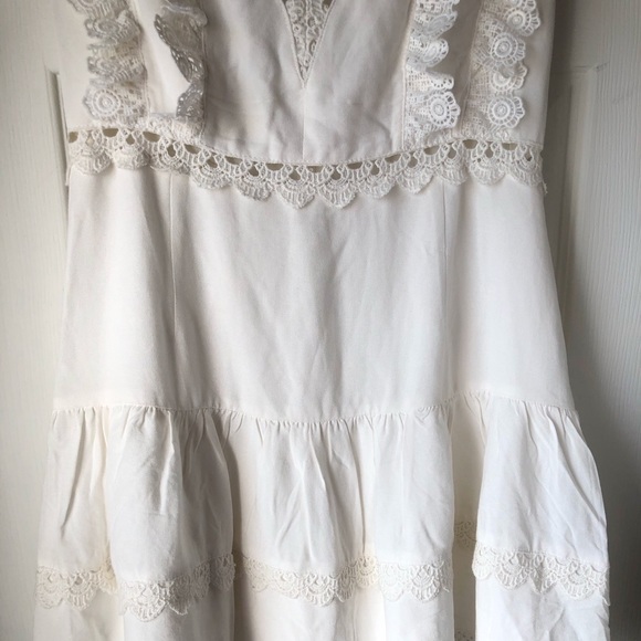 Off White Crochet Mini Dress - Picture 8 of 11